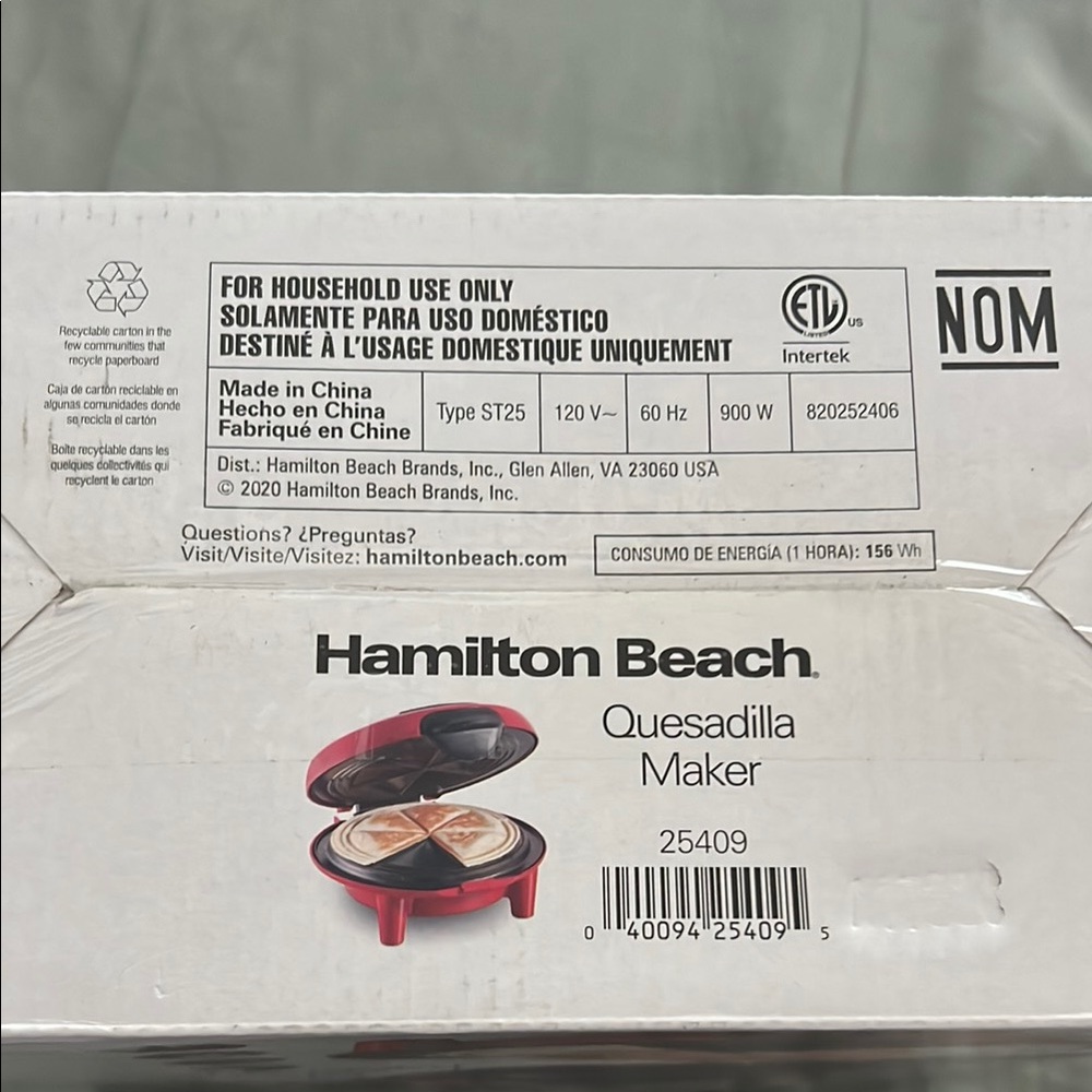 Hamilton Beach Vibrant Red Quesadilla Maker - Picture 4 of 4